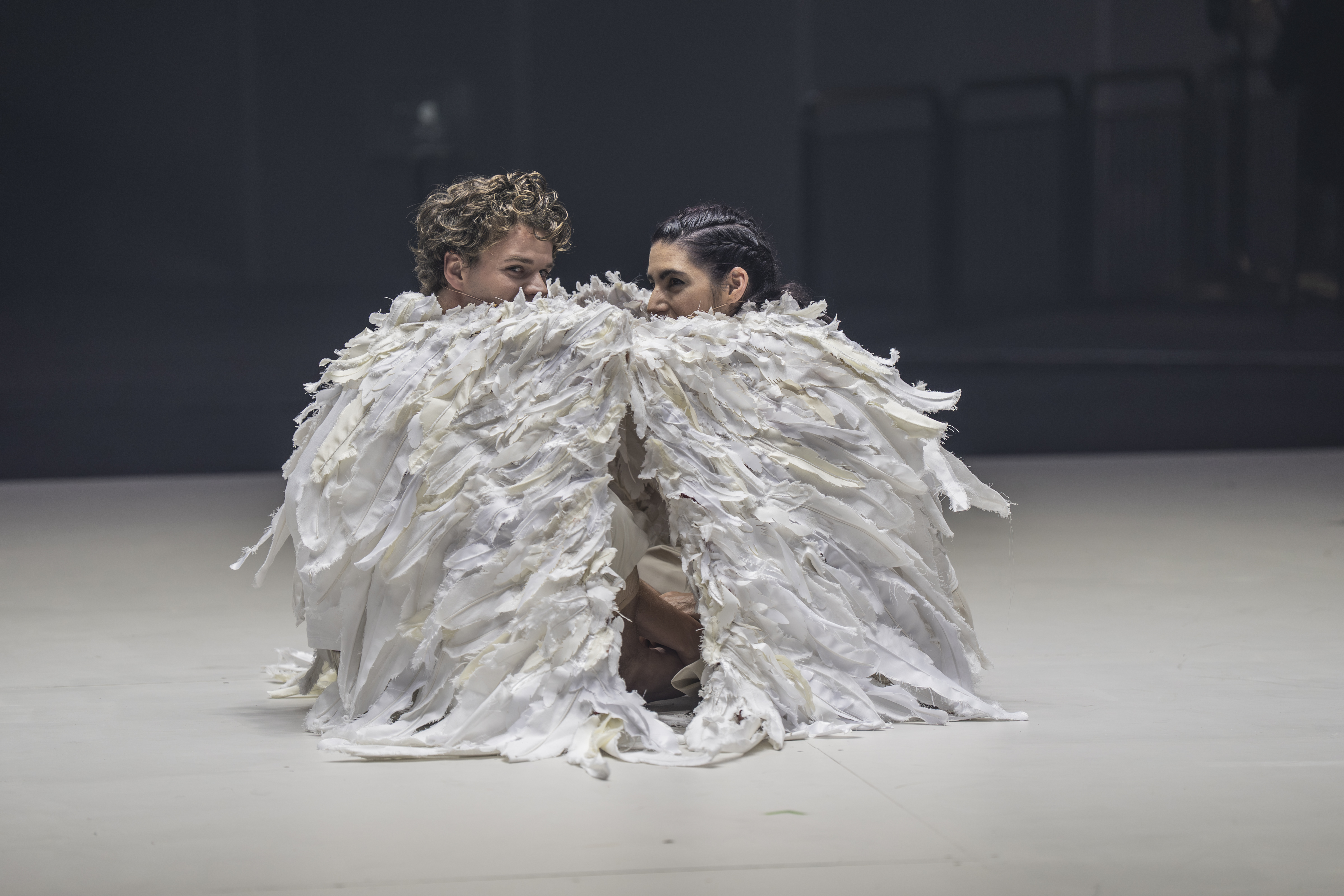 Matthew McKinney, Mariam Wallentin, ENO’s Angel’s Bone at Aviva Studios, May 2026 © Ellie Kurttz